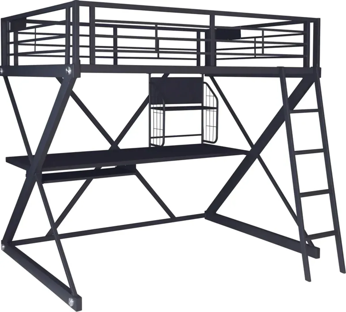 Ryker Full Loft Bed with Desk