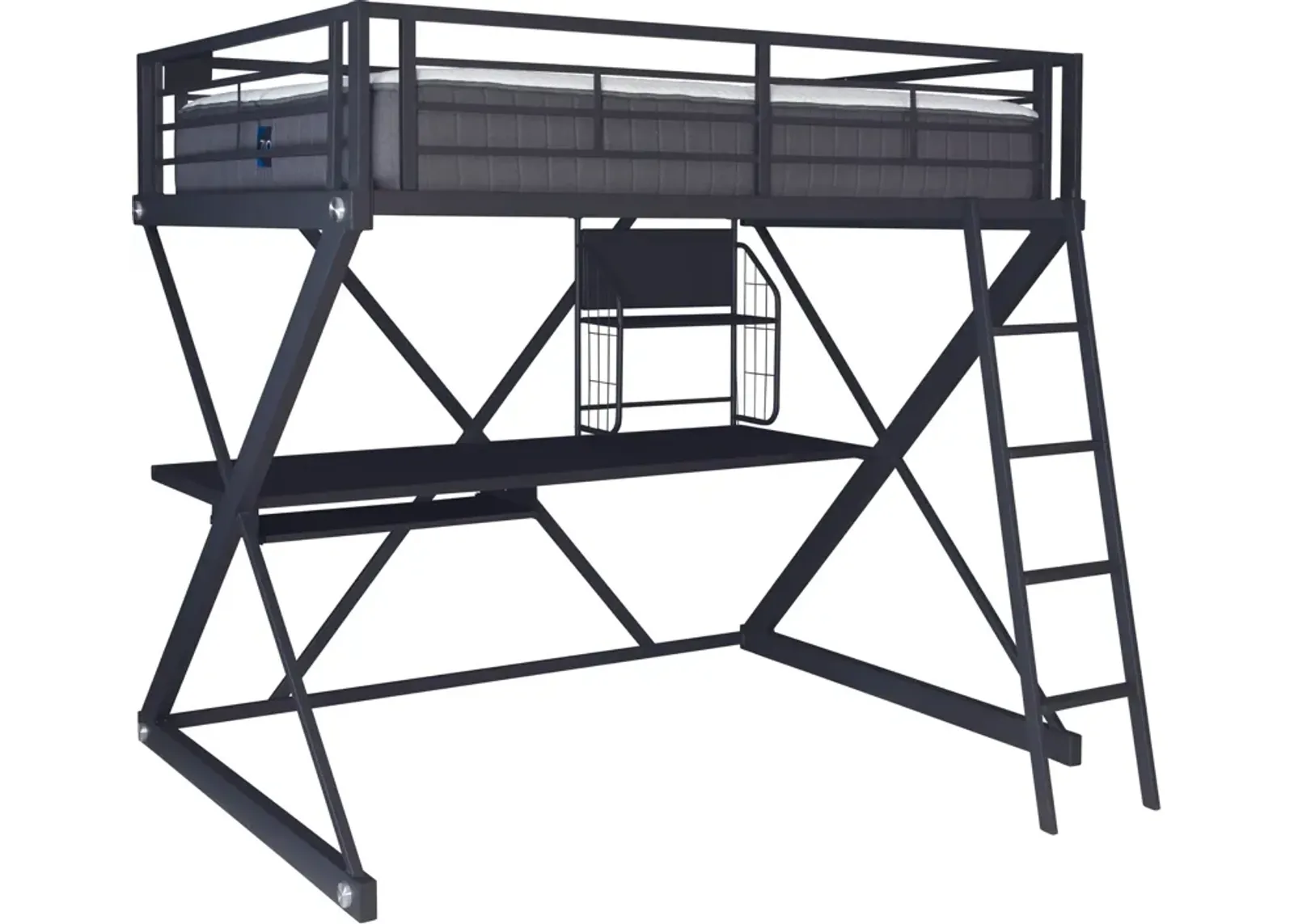 Ryker Full Loft Bed with Desk