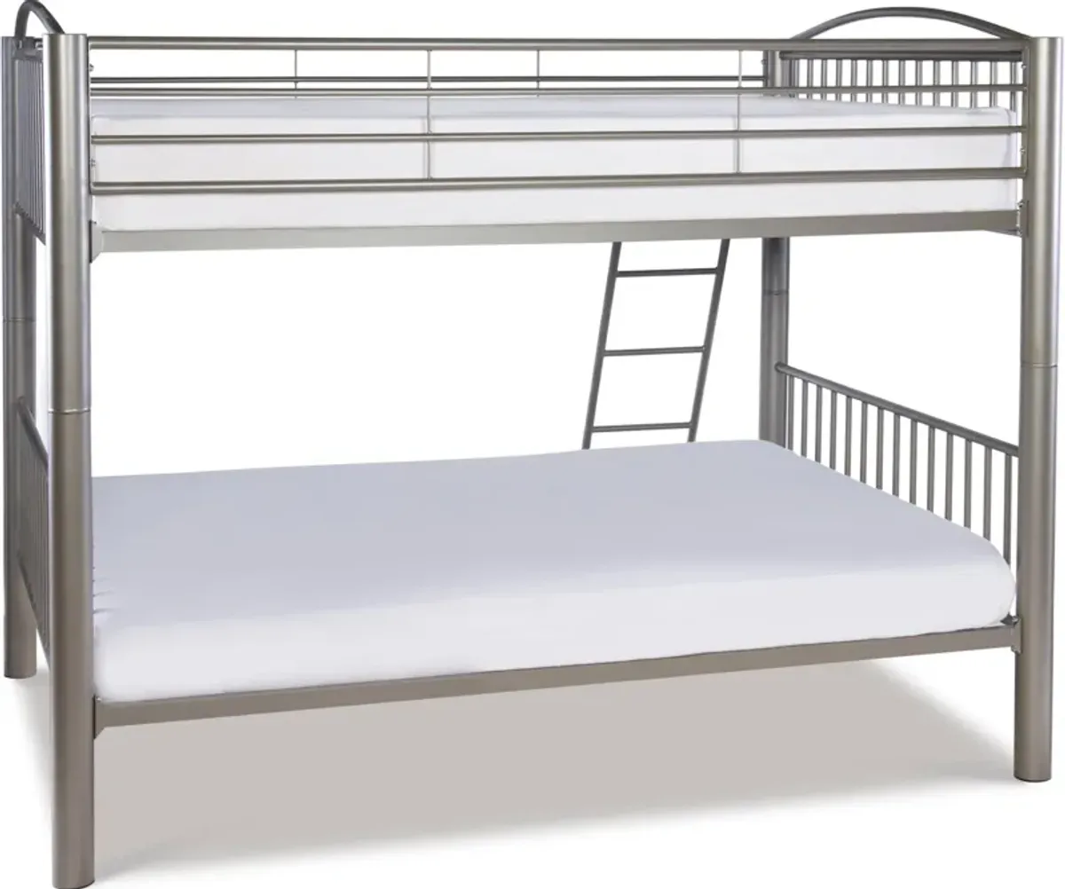 Chase Full over Full Bunk Bed - Pewter