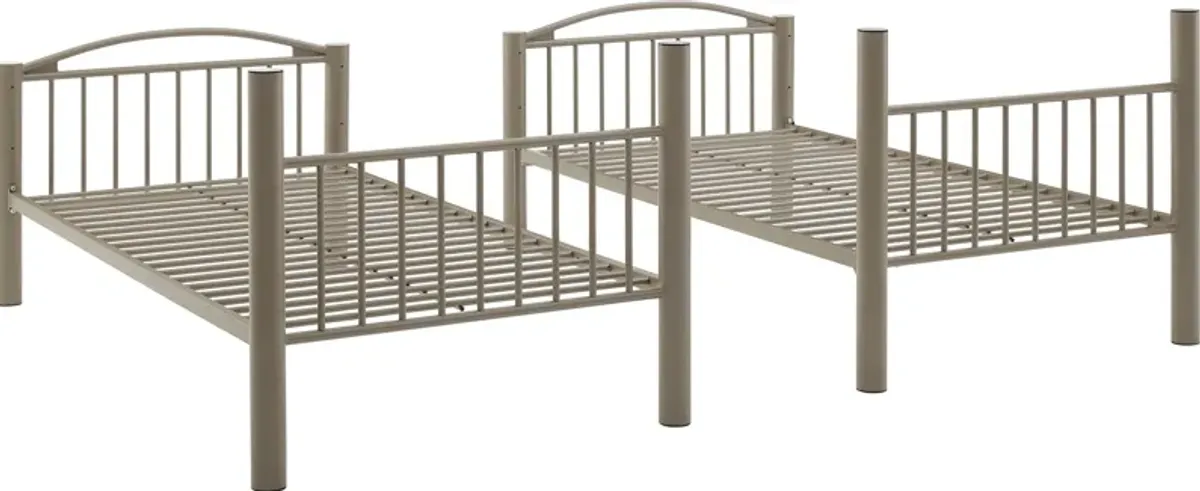 Chase Twin over Twin Bunk Bed - Pewter