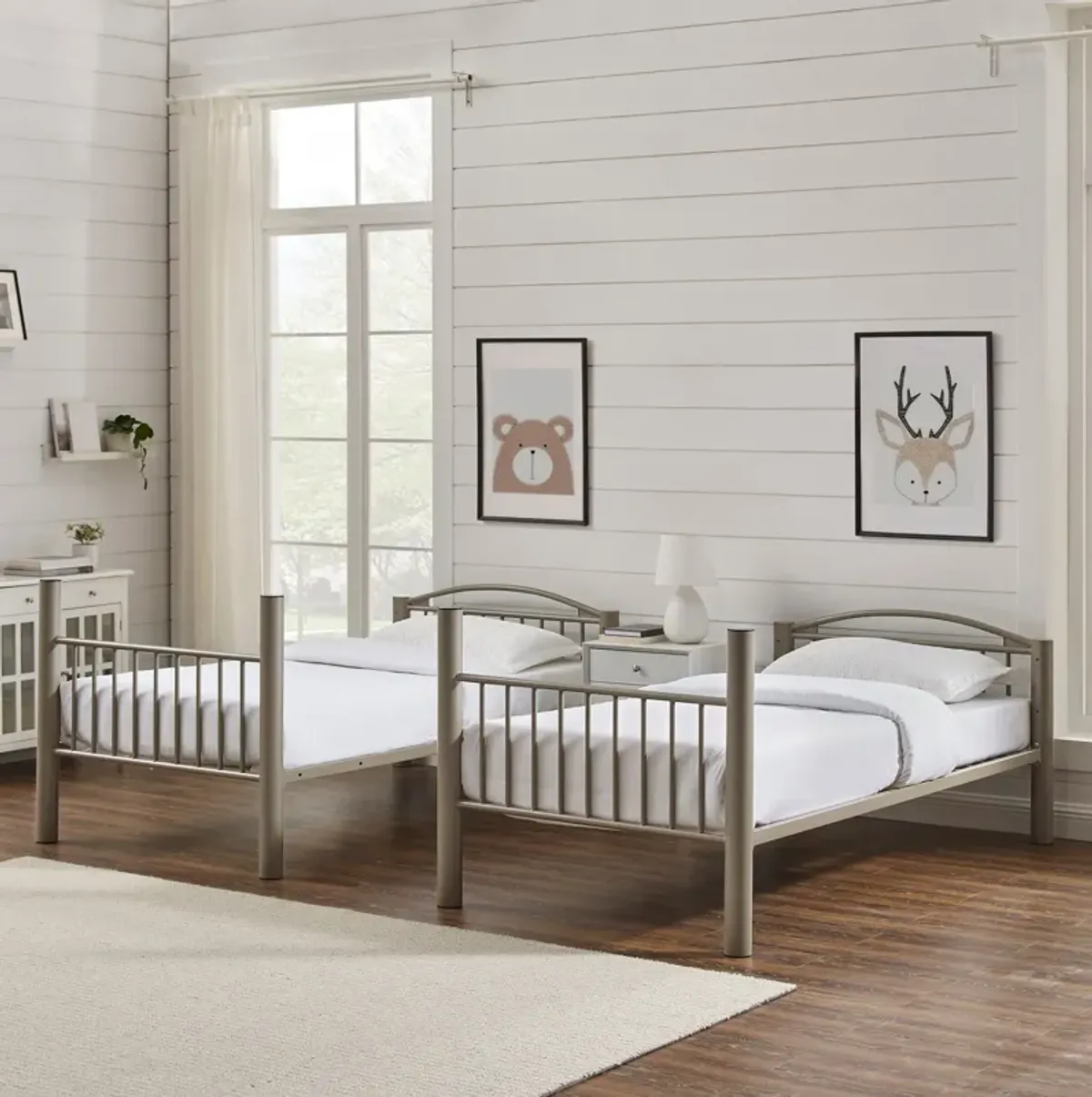 Chase Twin over Twin Bunk Bed - Pewter