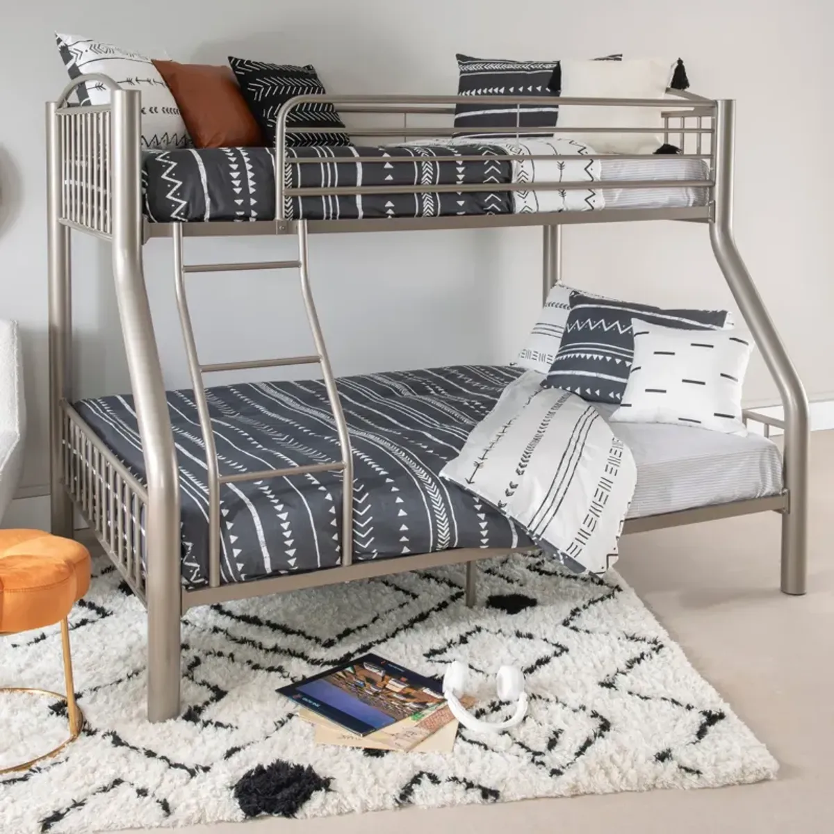 Chase Twin over Full Bunk Bed - Pewter