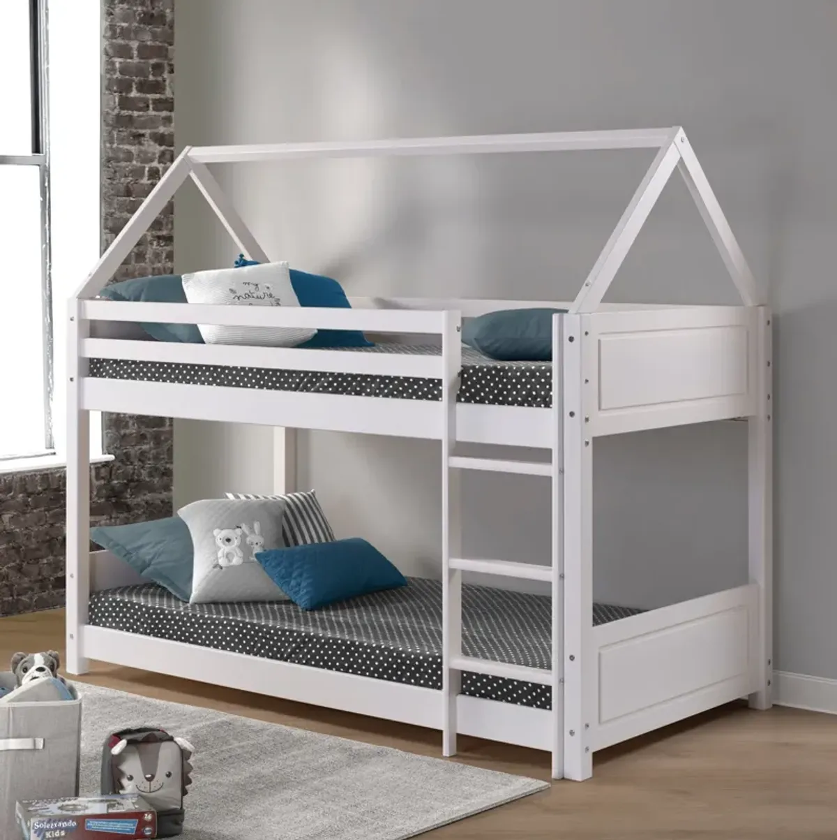 Effie Twin Over Twin Bunk Bed - White