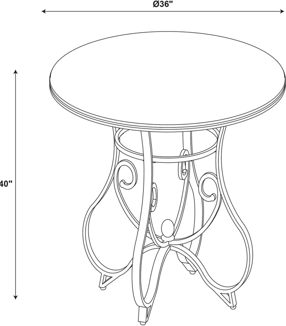 Rosedale Bar Table