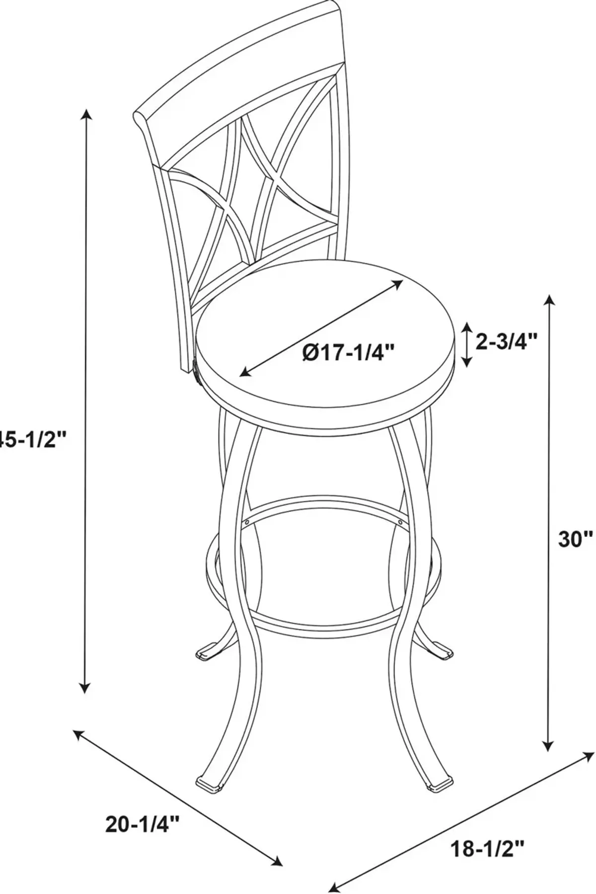 Rosedale Swivel Bar Stool - Medium Cherry