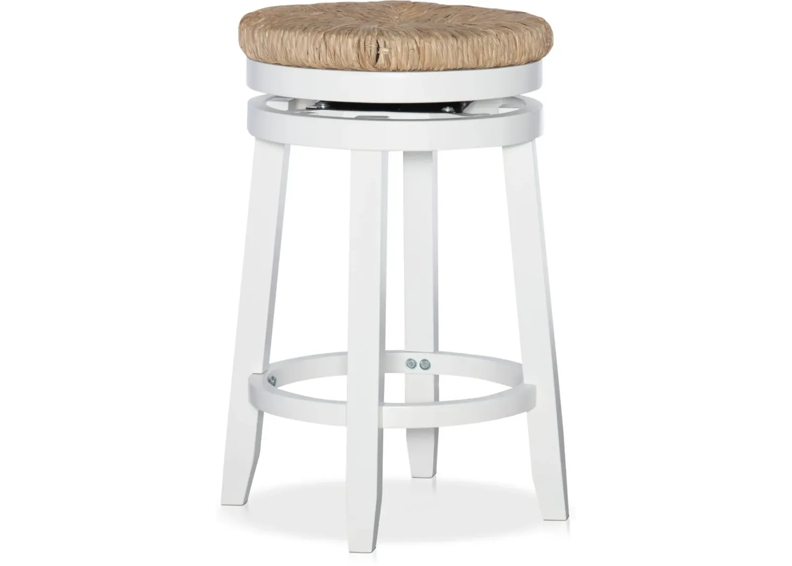 Bretton Swivel Counter-Height Stool - White