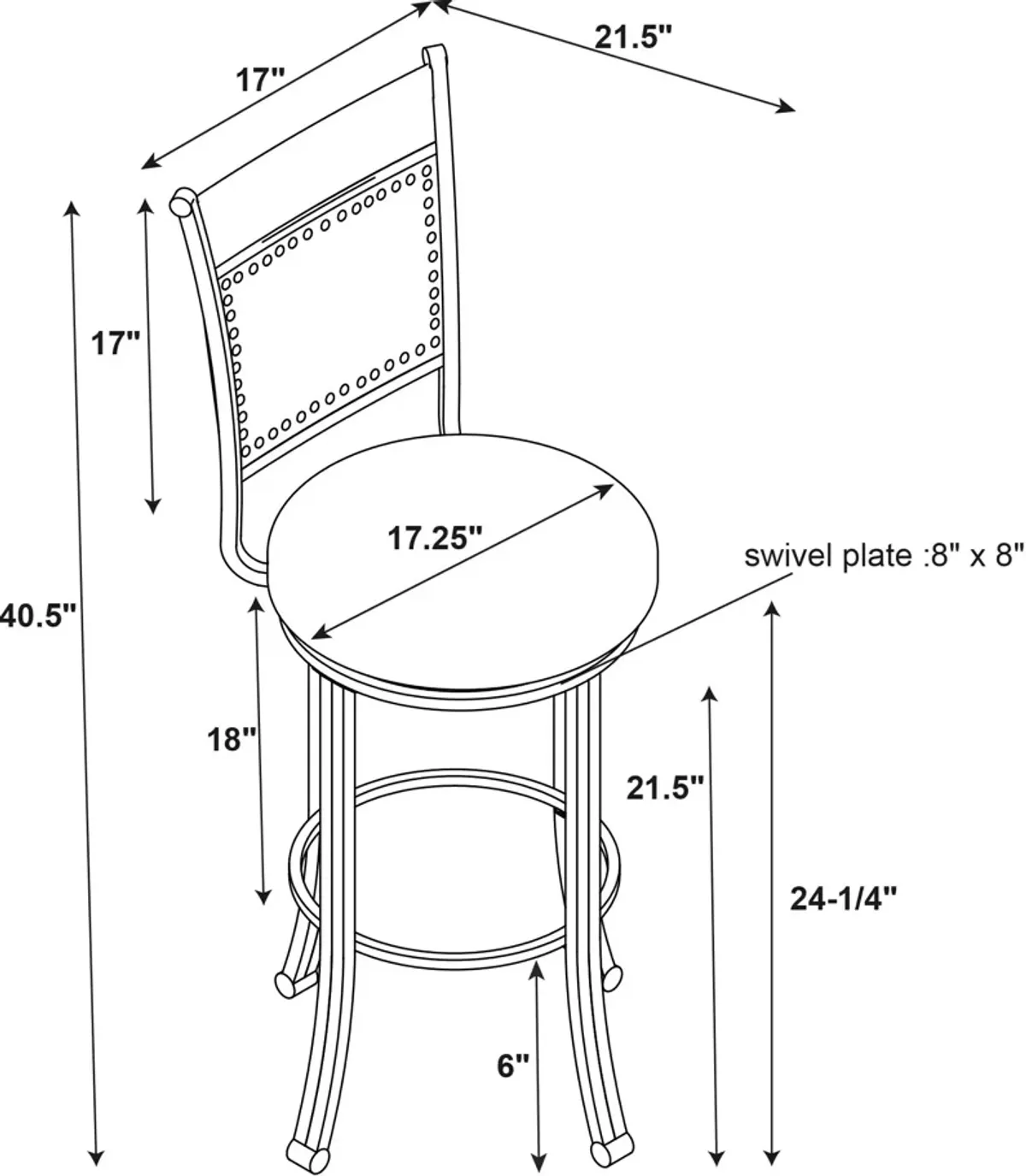 Cyril Counter-Height Stool - Brown