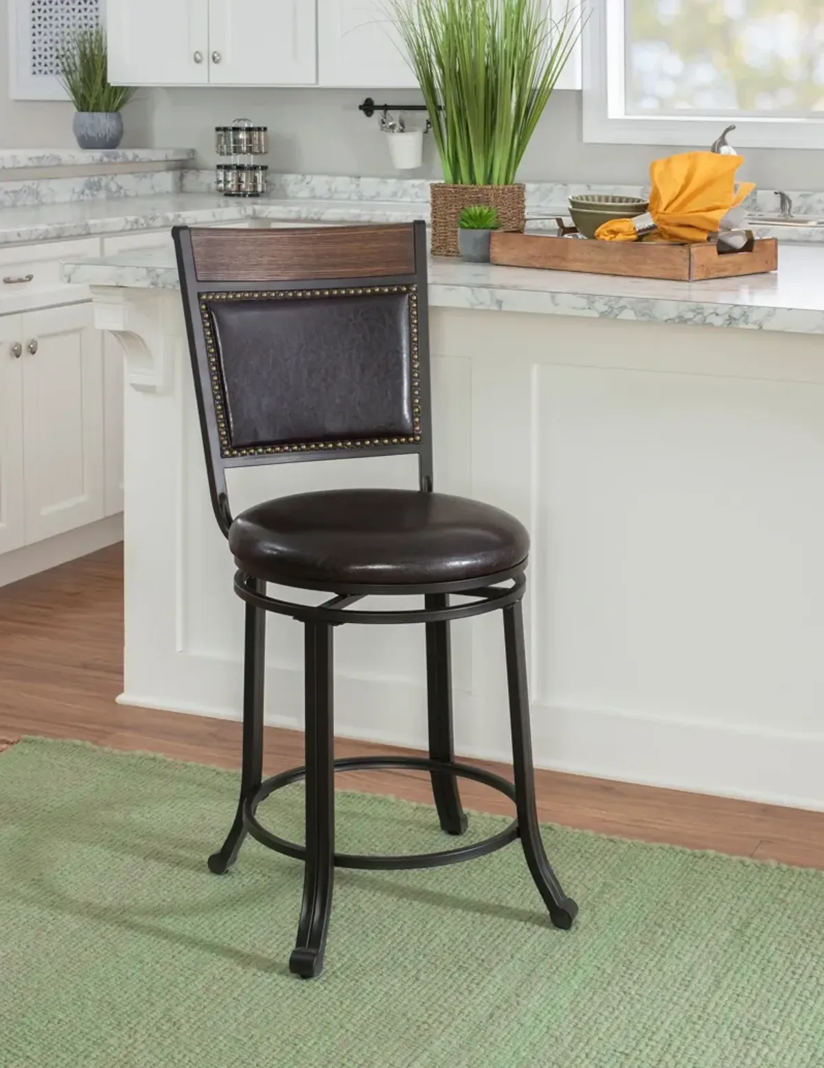 Cyril Counter-Height Stool - Brown