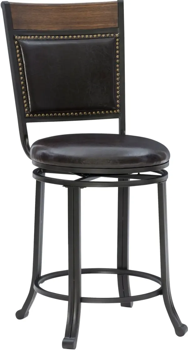 Cyril Counter-Height Stool - Brown