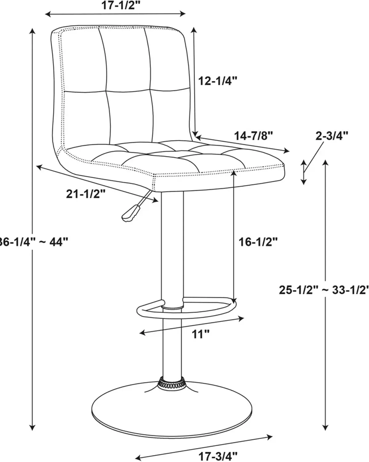 Avani Bar Stool - Gray