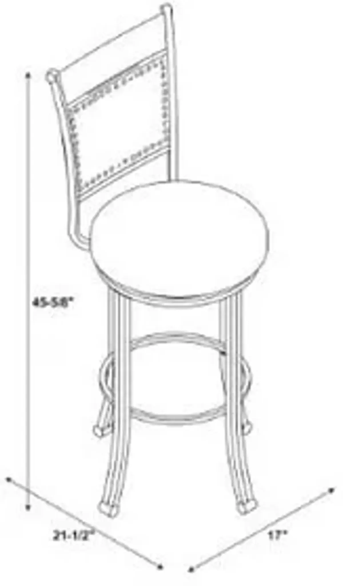 Cyril Bar Stool - Pewter