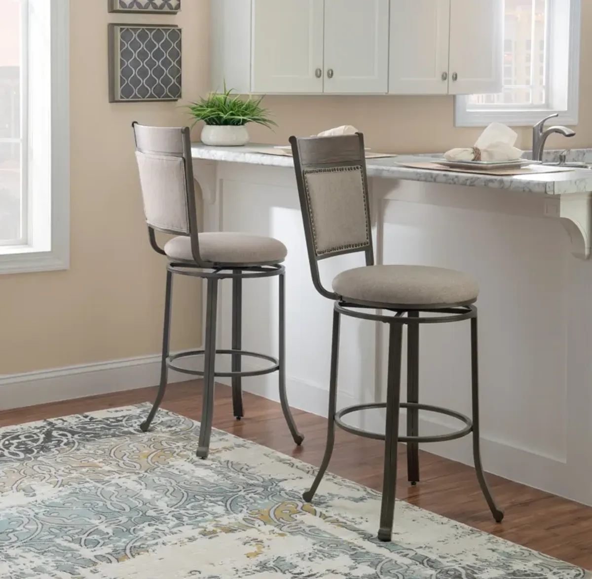 Cyril Bar Stool - Pewter