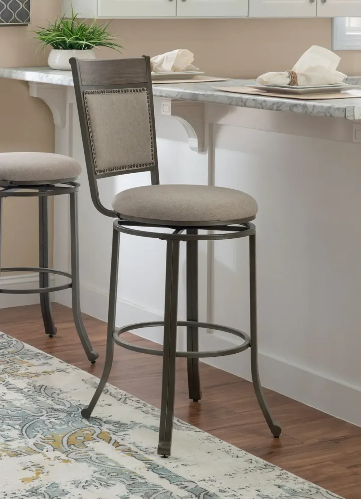 Cyril Bar Stool - Pewter