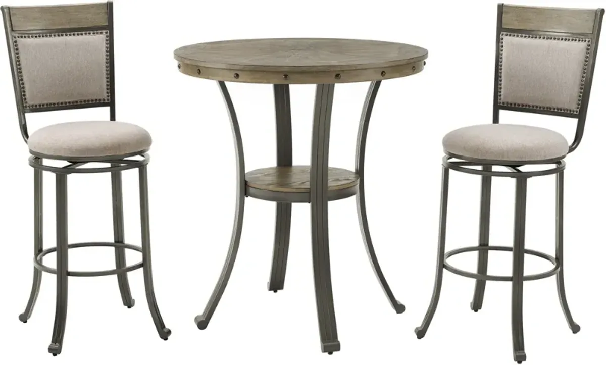 Cyril Bar Stool - Pewter