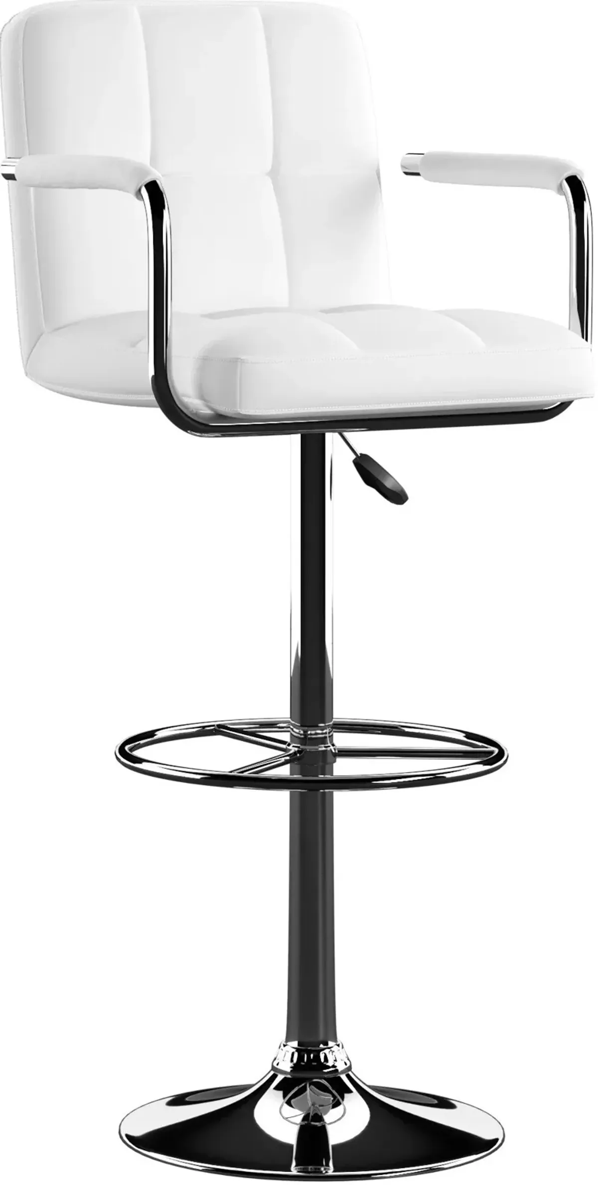 Graydon Adjustable Bar Stool - White