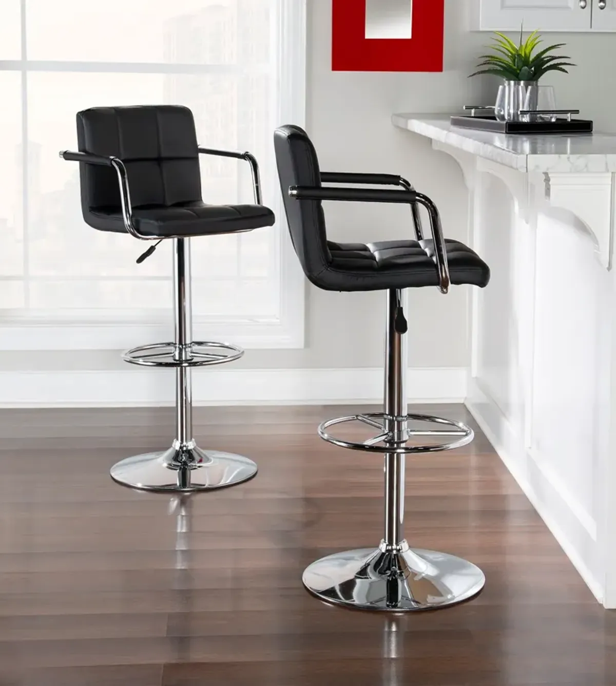 Graydon Adjustable Bar Stool - Black