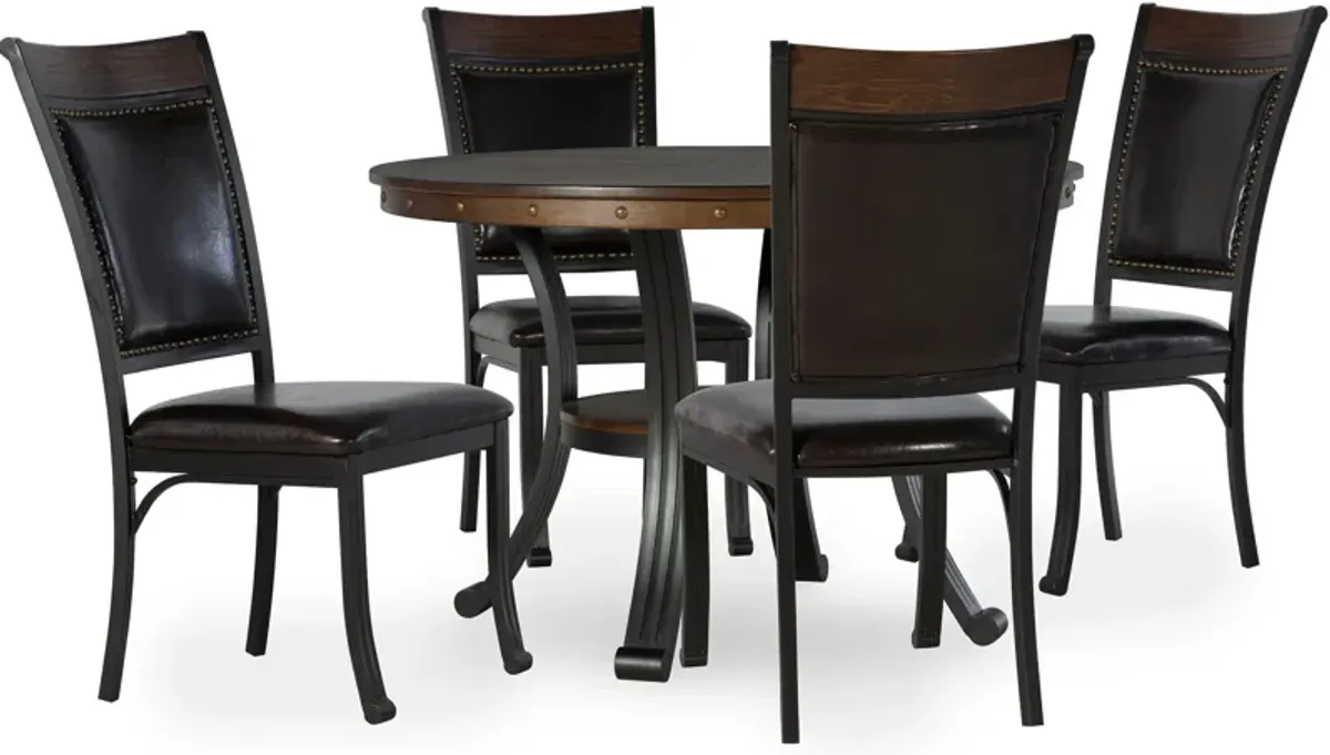 Cyril Dining Table and 4 Dining Chairs