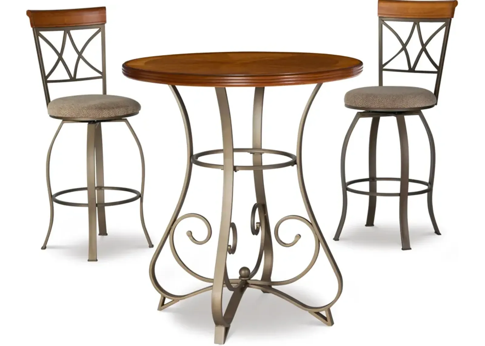 Rosedale 3-Piece Pub Set with Swivel Stools