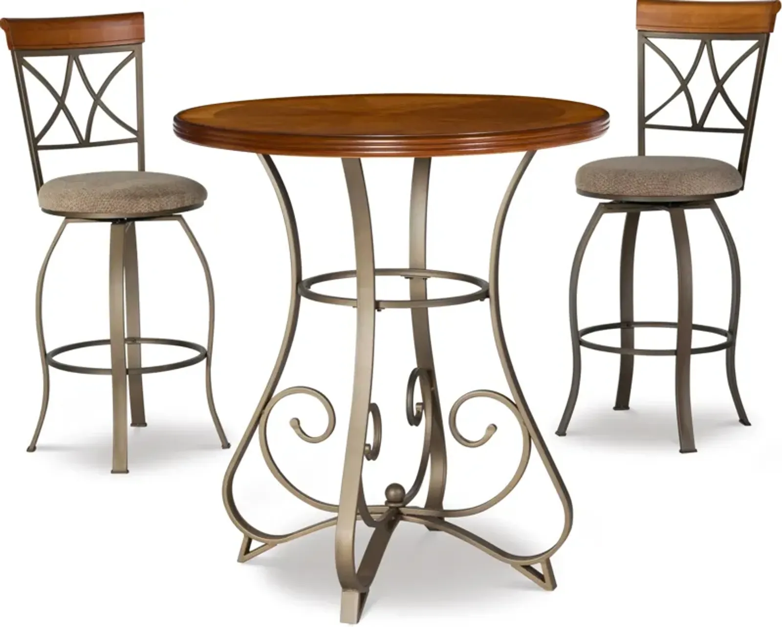 Rosedale 3-Piece Pub Set with Swivel Stools