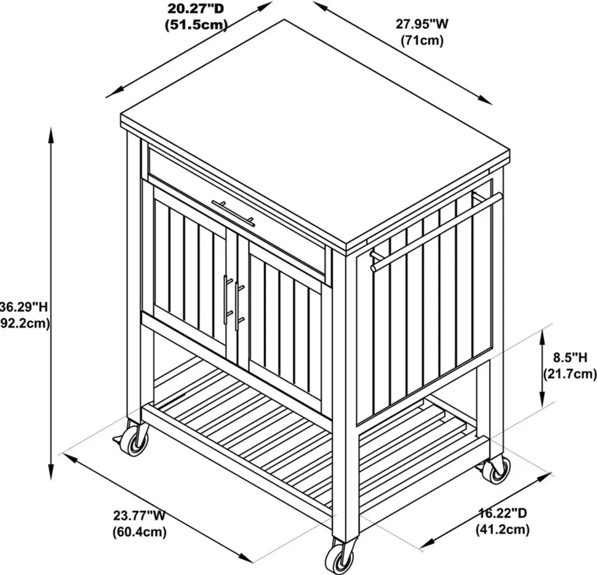 Jolene Kitchen Cart