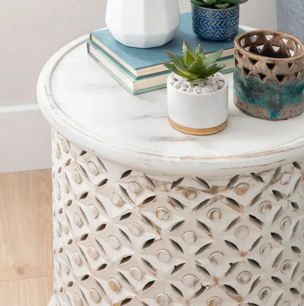 Nikita End Table - White