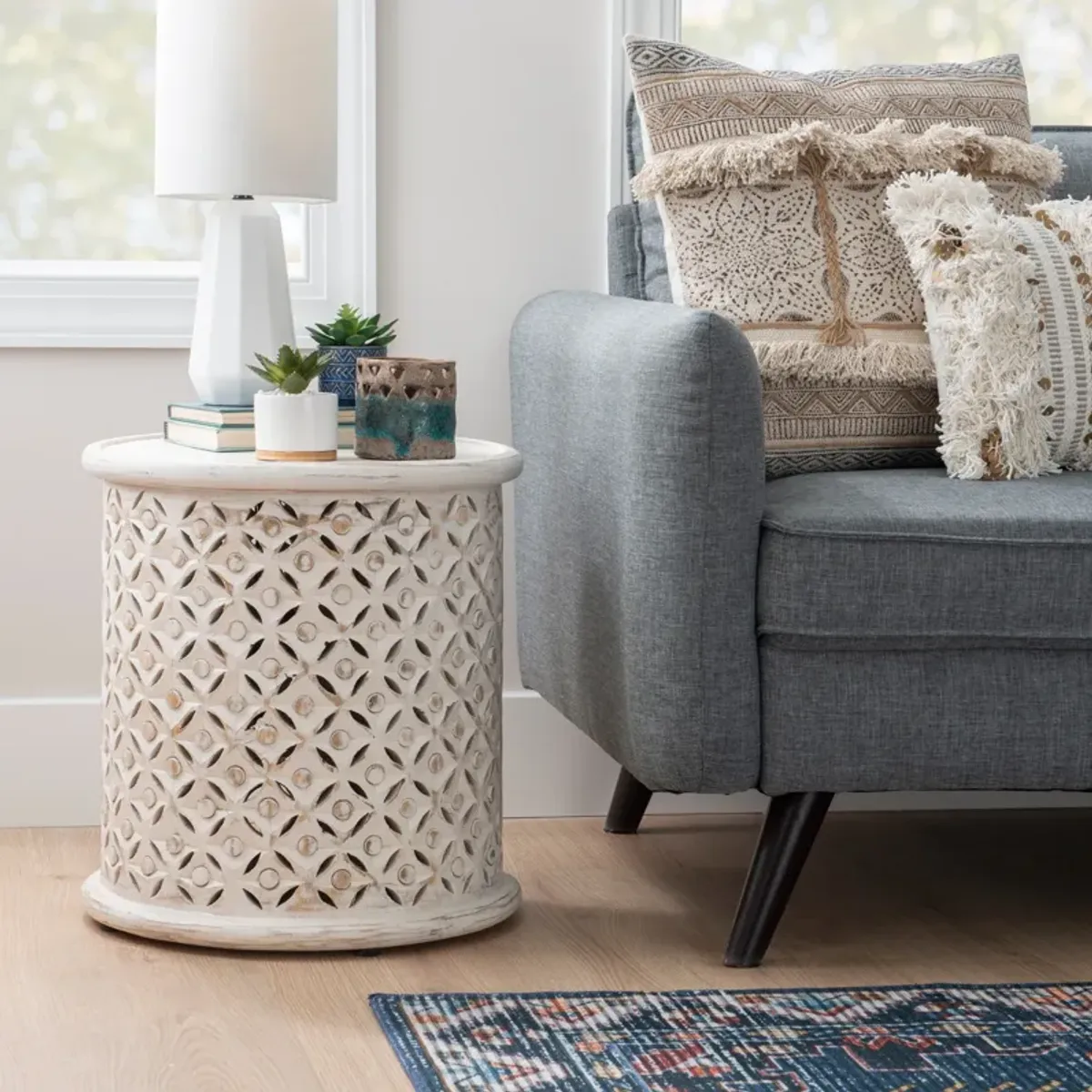 Nikita End Table - White