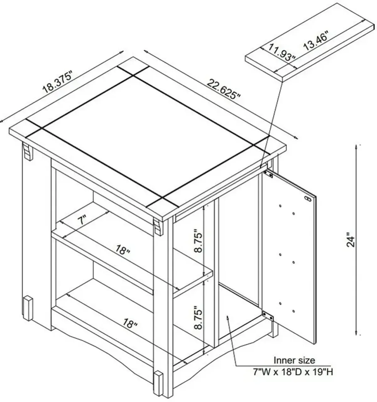 Luke Chairside Table