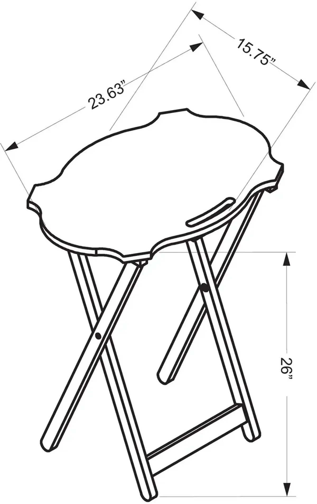 Caine Tray Tables - Dark Brown