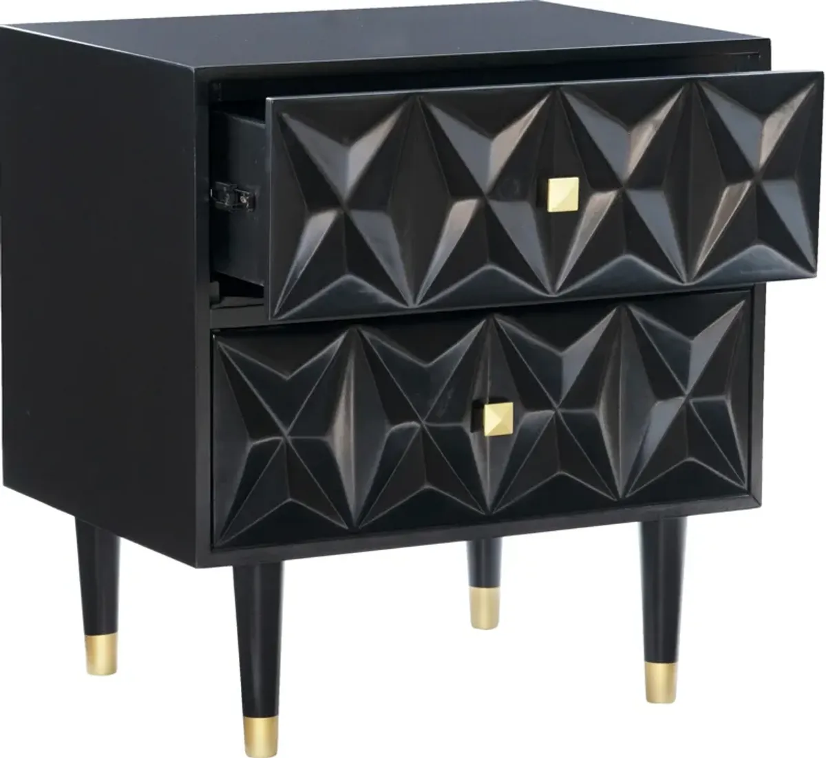 Brynlynn 2 Drawer Nightstand - Black