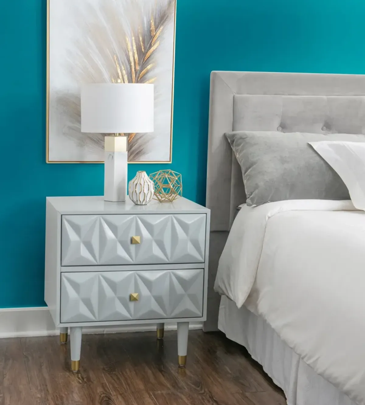 Brynlynn 2 Drawer Nightstand - Gray