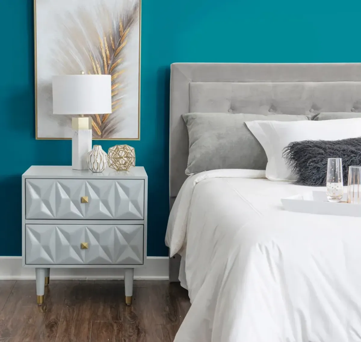 Brynlynn 2 Drawer Nightstand - Gray