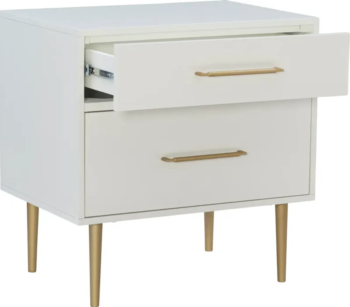 Sumo 2 Drawer Nightstand - White