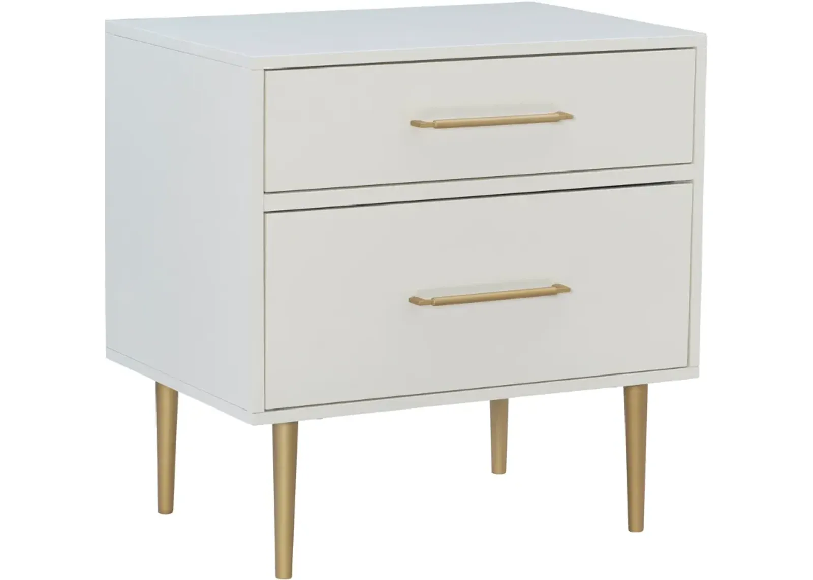 Sumo 2 Drawer Nightstand - White