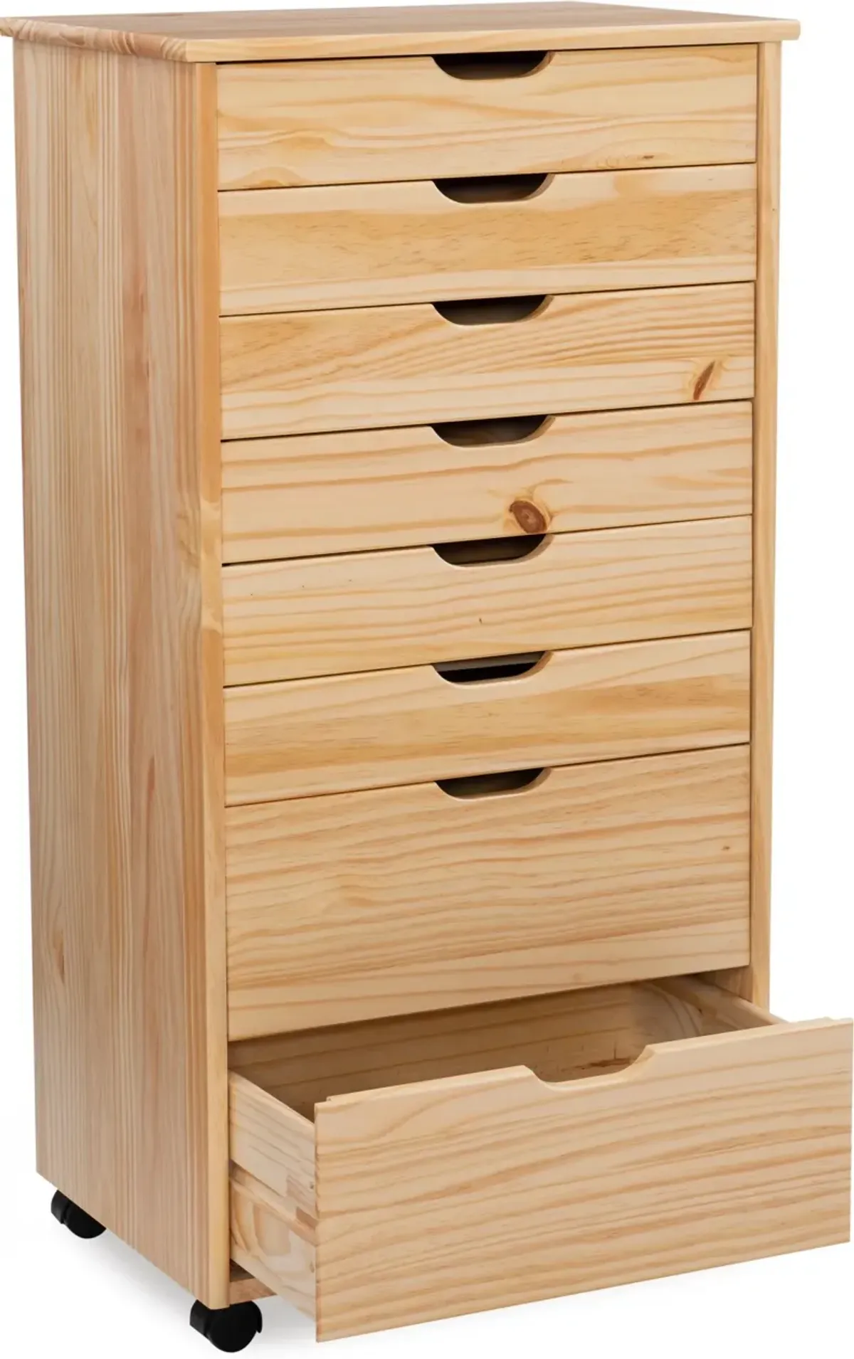 Bonnie 8-Drawer Storage Cart - Natural