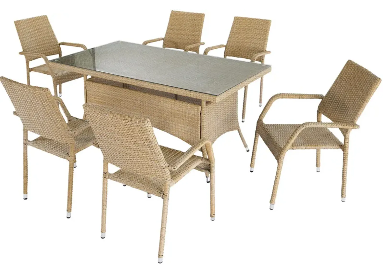 Palm Island Outdoor Dining Table and 6 Chairs