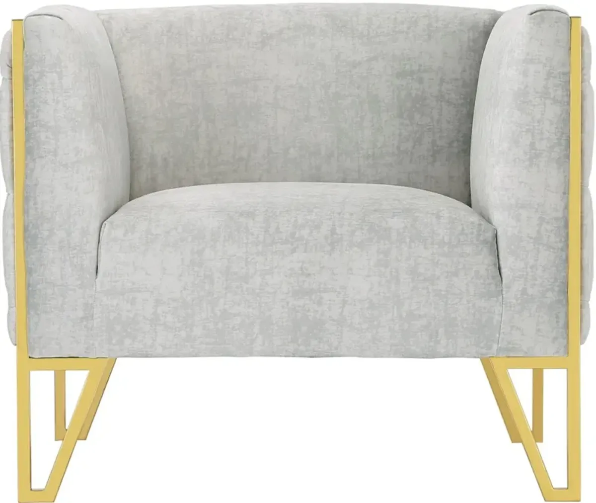 Knightley Accent Chair - Grey/Gold