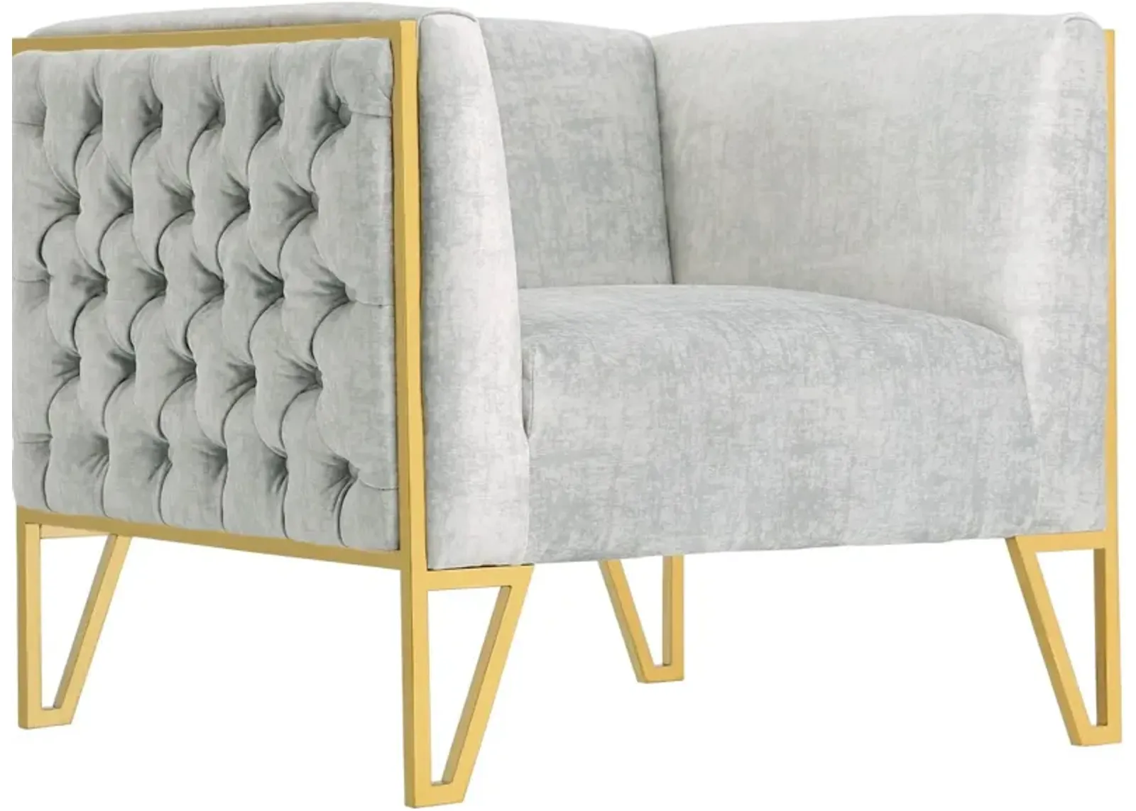 Knightley Accent Chair - Grey/Gold