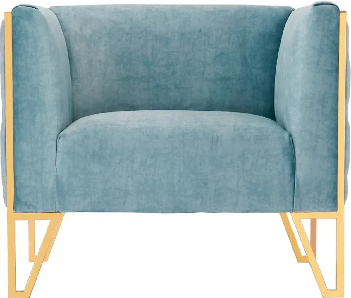 Knightley Accent Chair - Blue/Gold