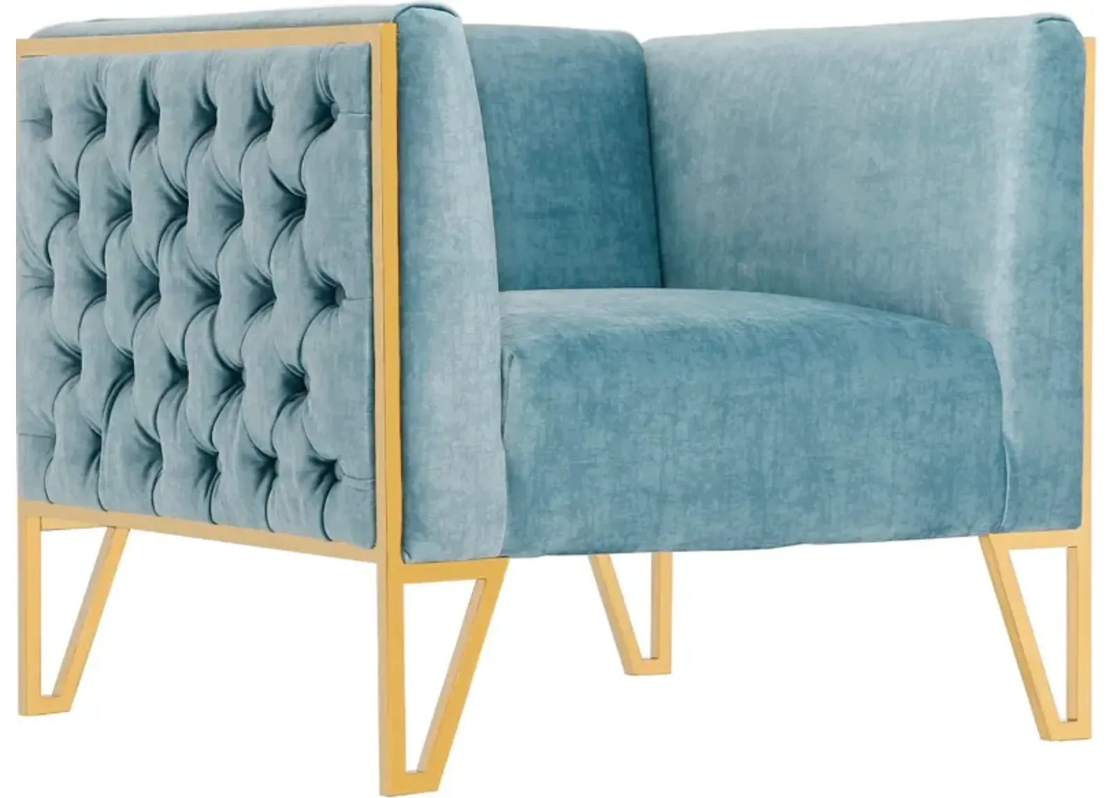 Knightley Accent Chair - Blue/Gold