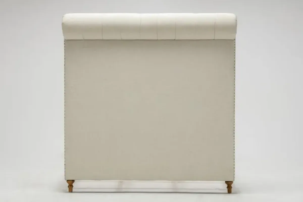 Nina Full Upholstered Platform Bed -Cream