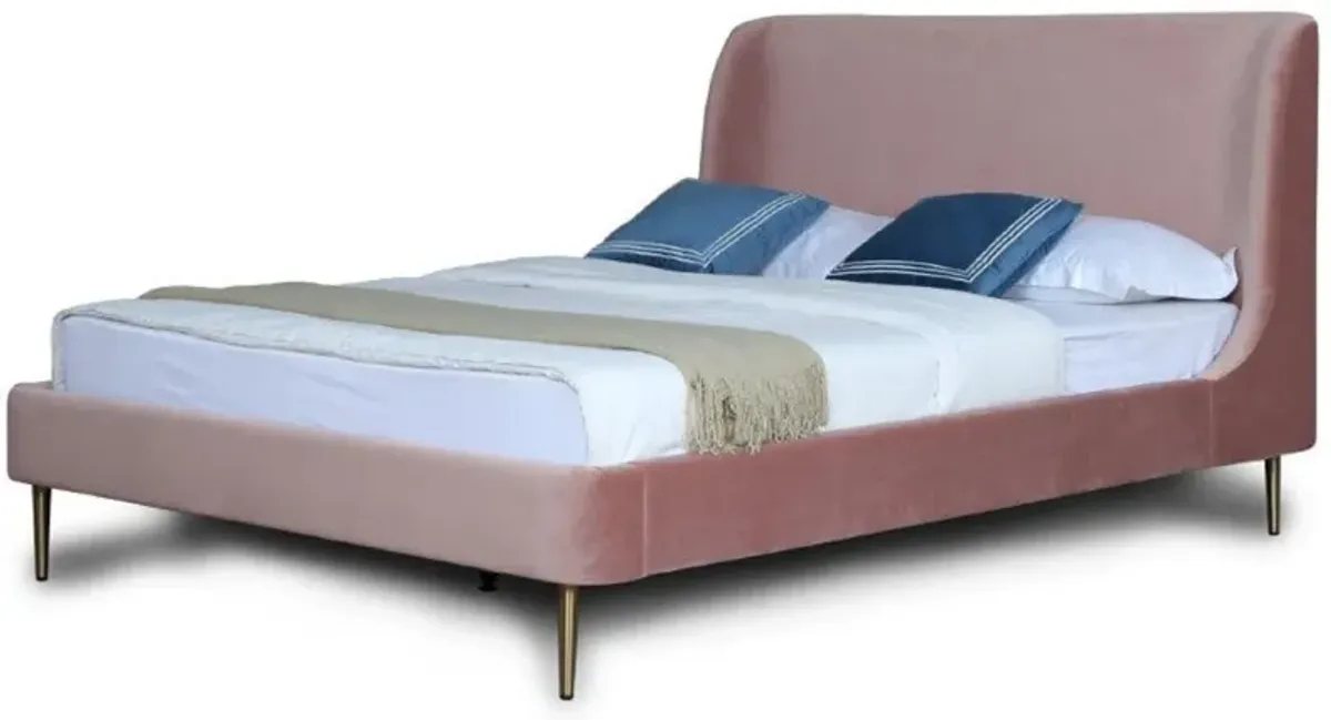 Hudgens Full Upholstered Platform Bed - Blush