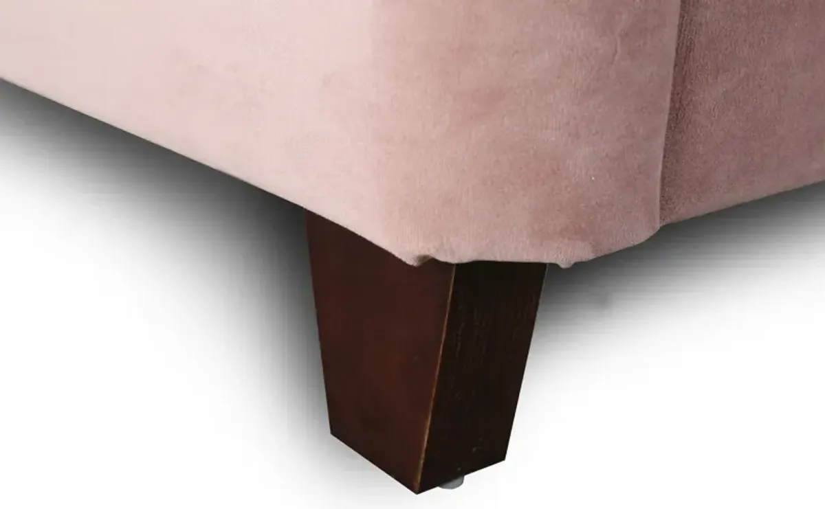 Theron Full Upholstered Platform Bed - Blush