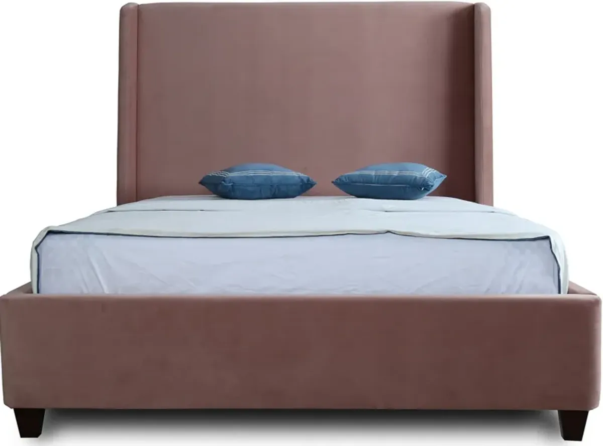 Theron Full Upholstered Platform Bed - Blush