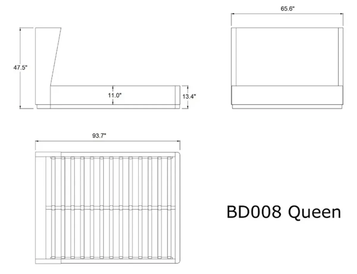 Halle Queen Upholstered Bed - Graphite