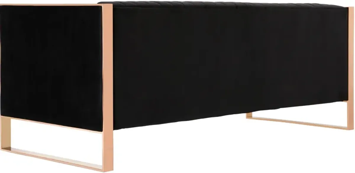 Dobrev Sofa - Black/Rose Gold