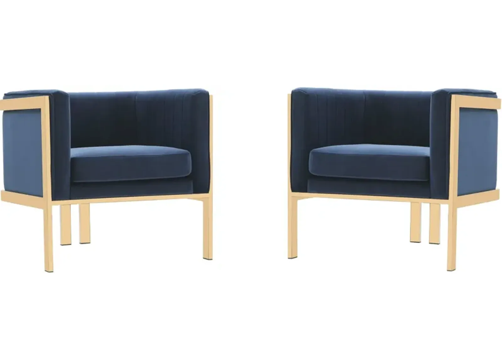 Salma Set of 2 Accent Chairs - Royal Blue