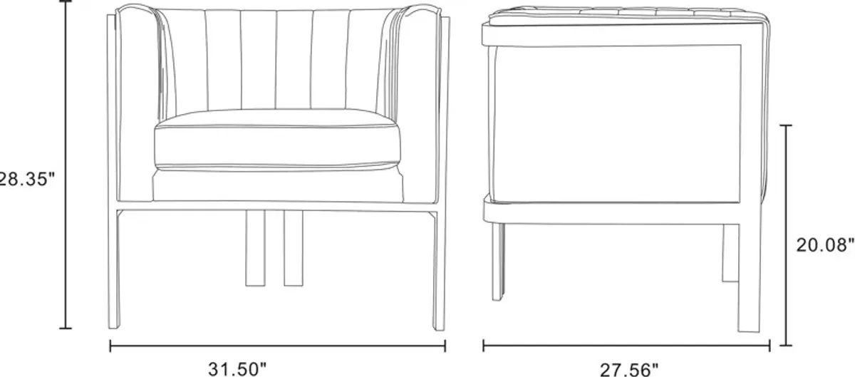 Salma Set of 2 Accent Chairs - Green