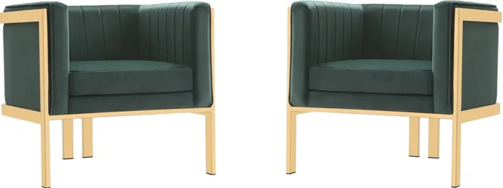 Salma Set of 2 Accent Chairs - Green