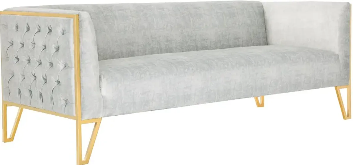 Knightley Sofa and Chair Set - Grey/Gold