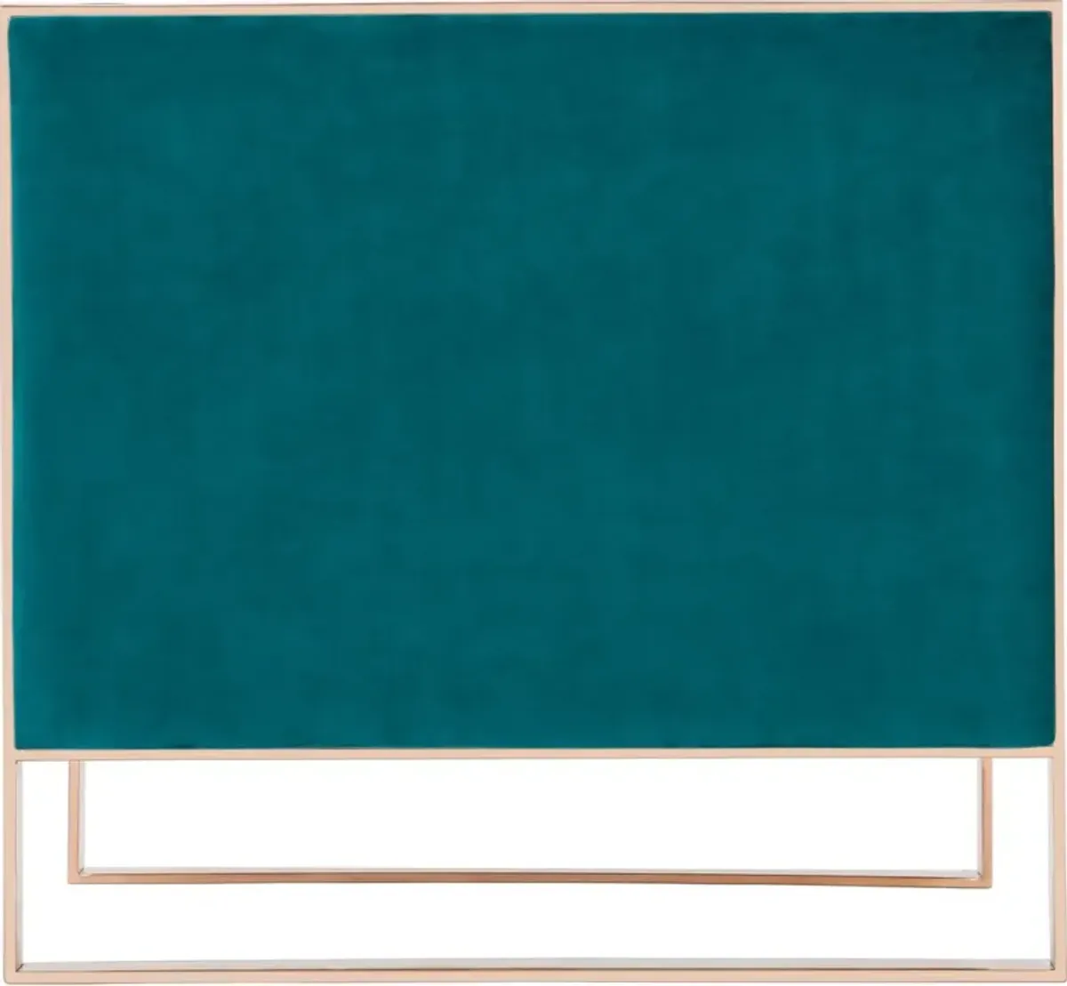 Dobrev Sofa and Chair Set - Teal/R.Gld